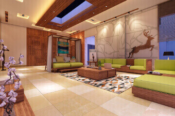 Stylish residential home office interior design project